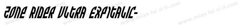 Zone Rider Ultra ExpItalic字体转换
